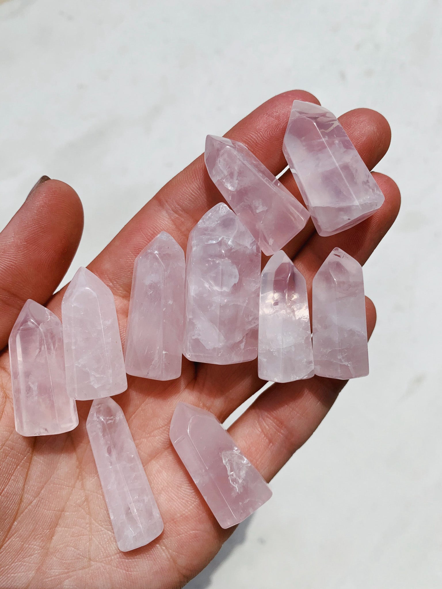 Mini Rose Quartz Tower