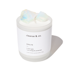 Crystal Candle with raw Opalite Crystals