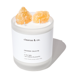 Orange Calcite Crystal Candle