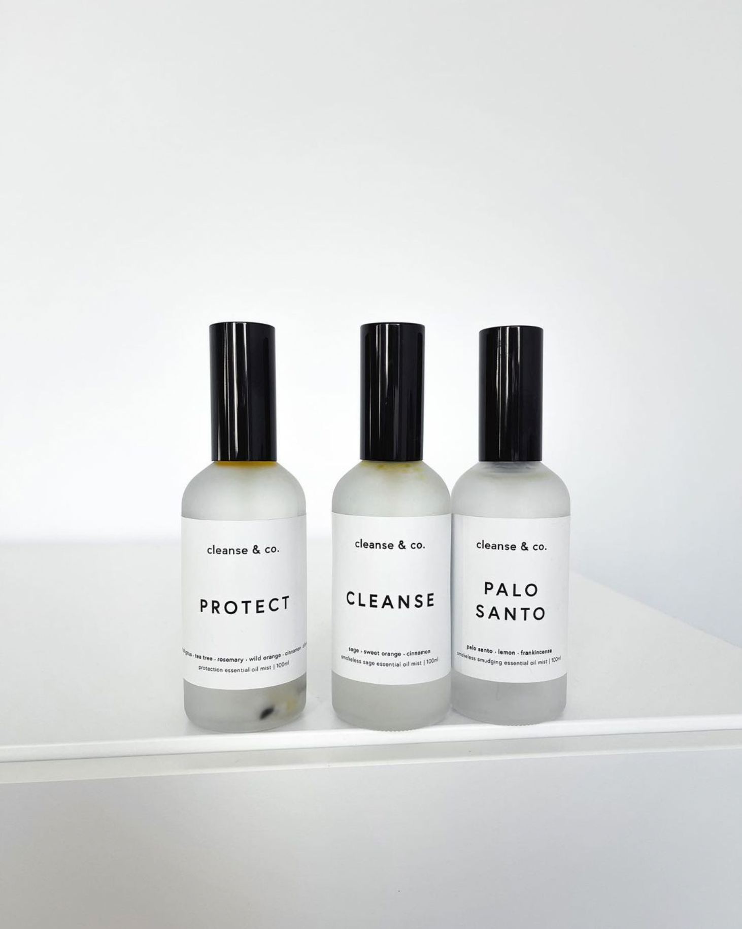 Protect Mist Cleanse Mist and Palo Santo Mist