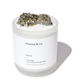 Pyrite Intention Crystal Candle - successful & supported