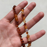 Cognac Quartz & Yellow Aventurine Necklace