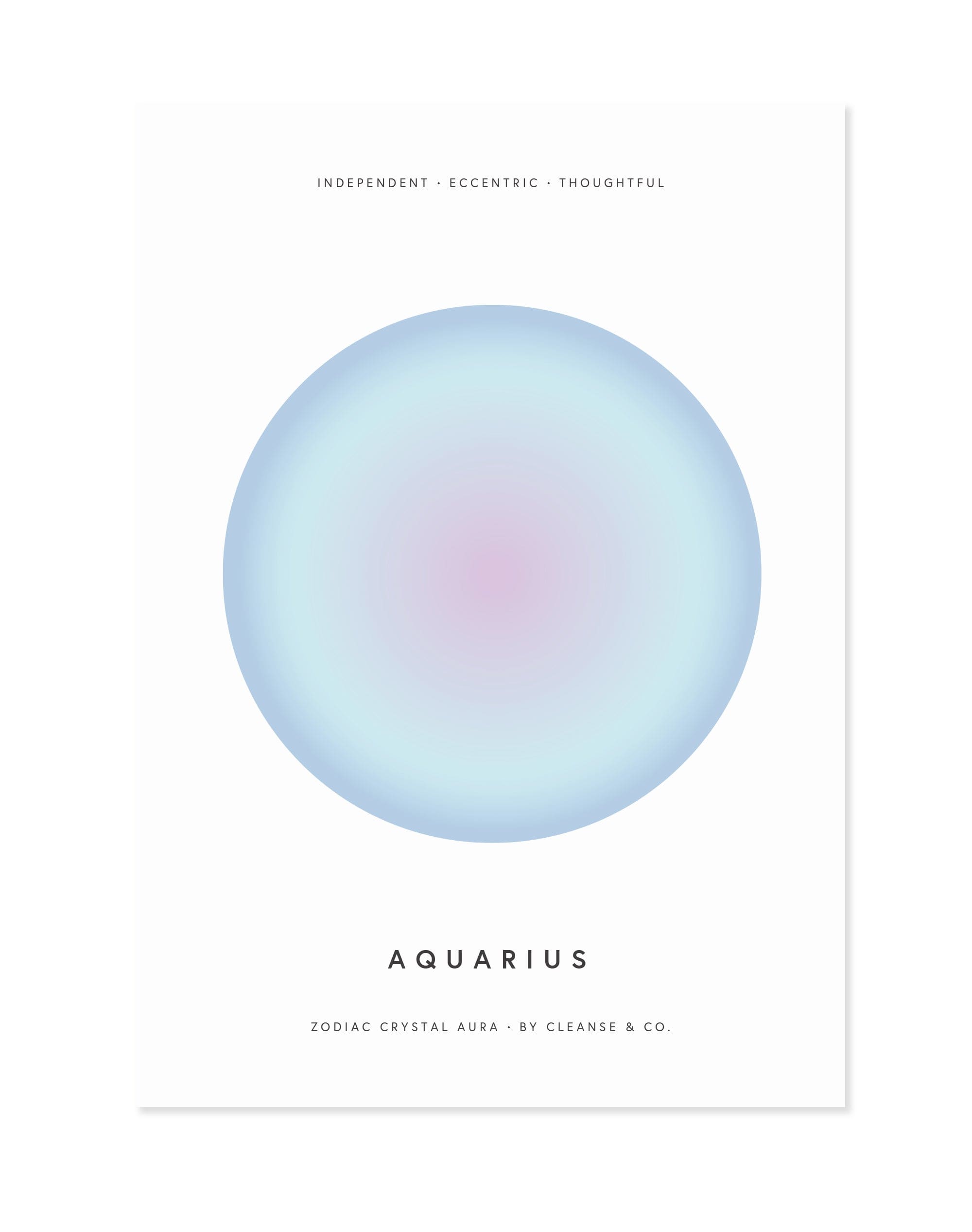 Aquarius Aura - Zodiac Print print cleanse & co.