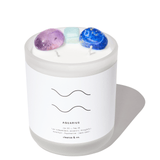 Aquarius Zodiac Crystal Candle candle cleanse and co.