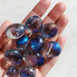Blue Aura Quartz Tumble - Communication/Negativity tumbled cleanse & co.