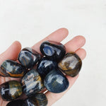 Blue Tigers Eye Tumble - Clarity/Focus tumbled cleanse & co.
