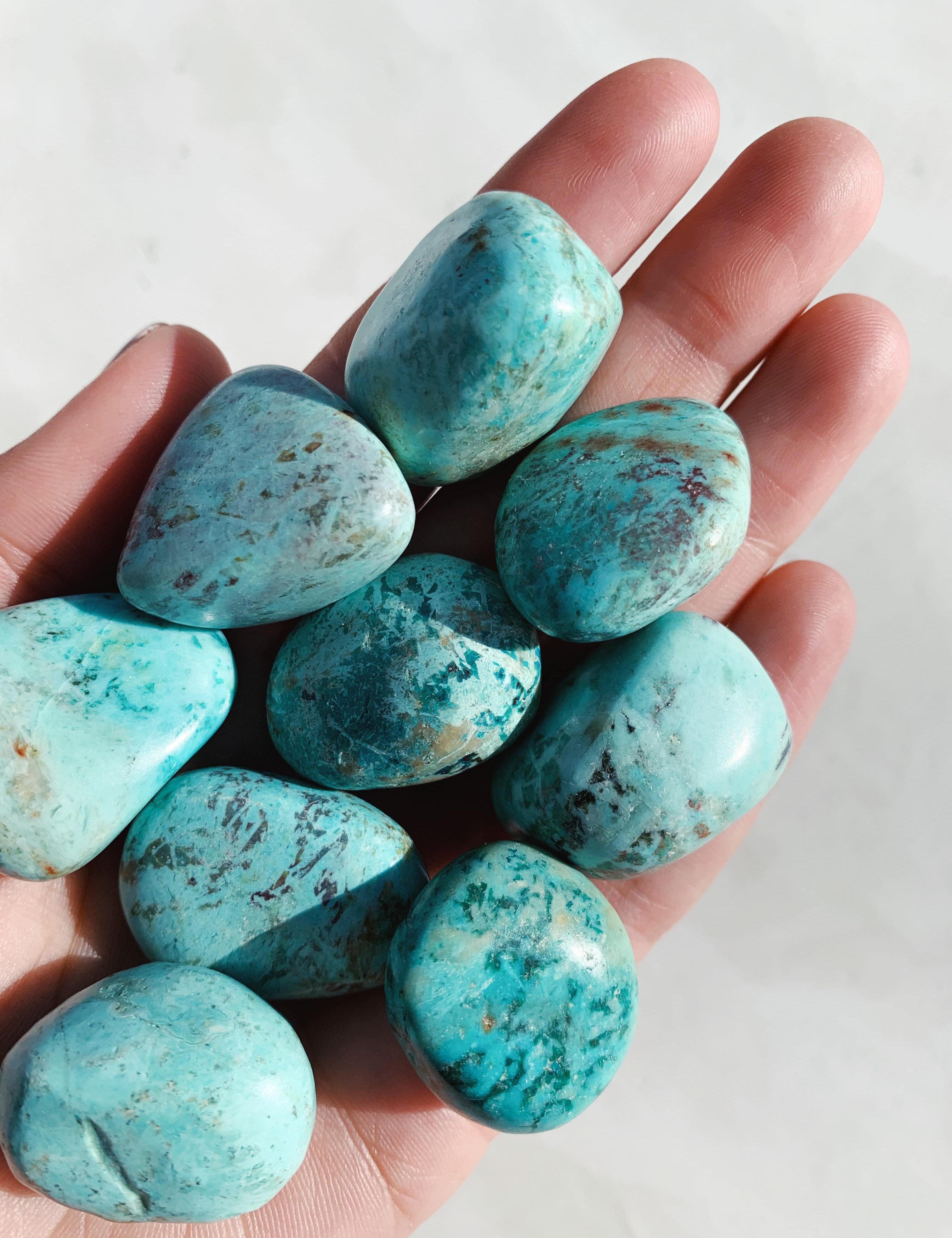 Chrysocolla Turquoise Tumble - Protection/Healing tumbled cleanse & co.