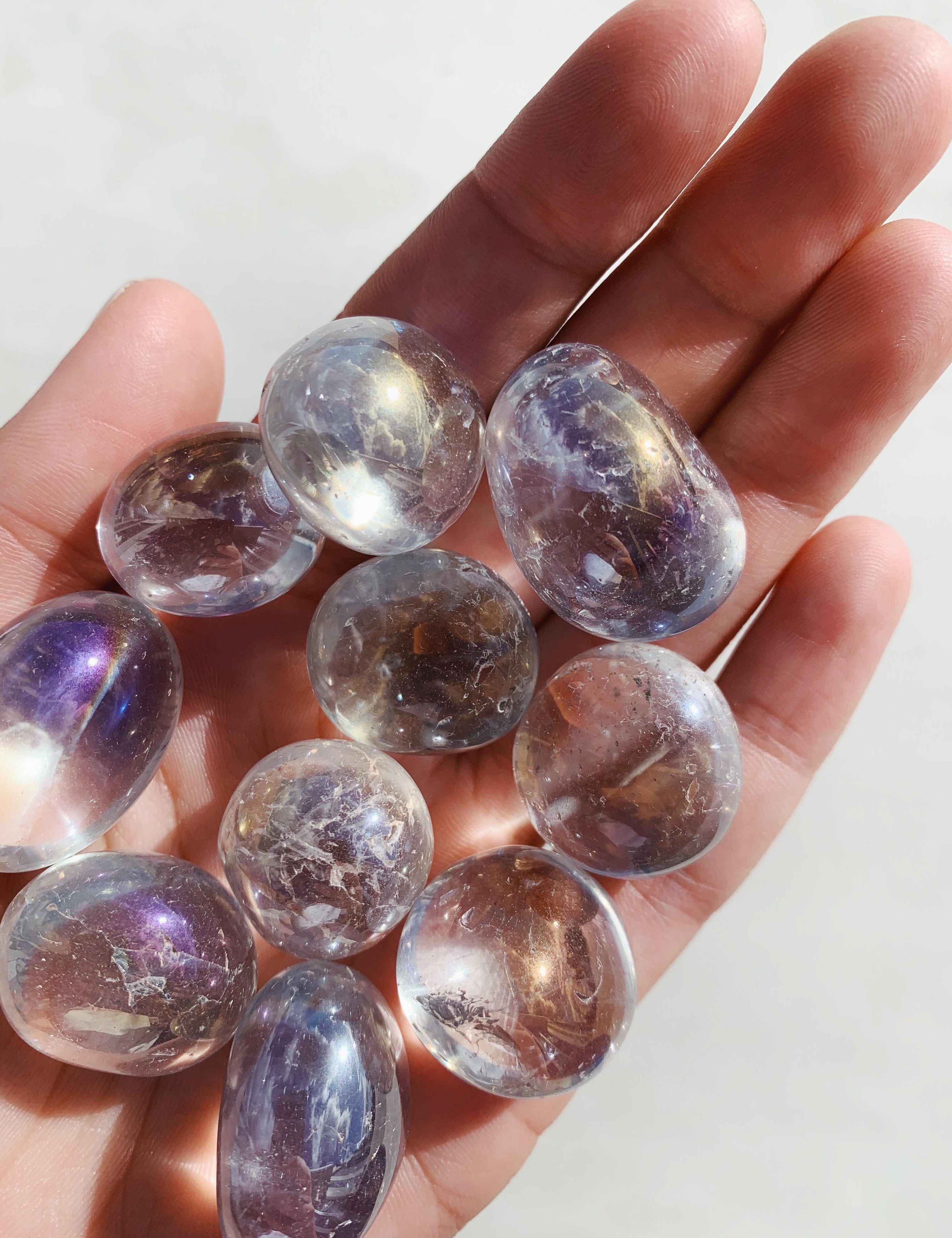 Clear Aura Quartz Tumble - Positivity/Anxiety tumbled cleanse & co.