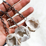 Clear Quartz Geode Key Chain cleanse & co.