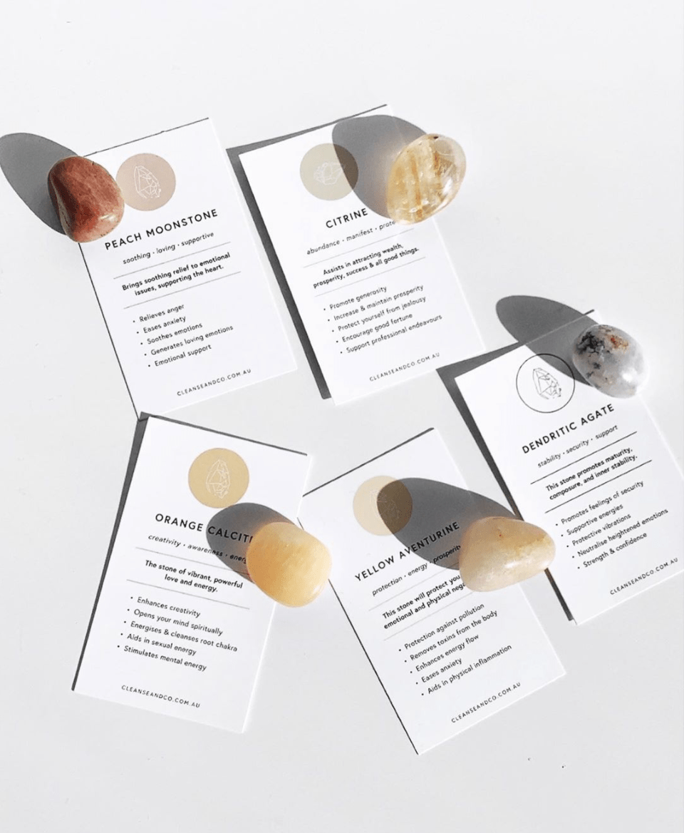 Crystal Cards A-F cleanse & co.