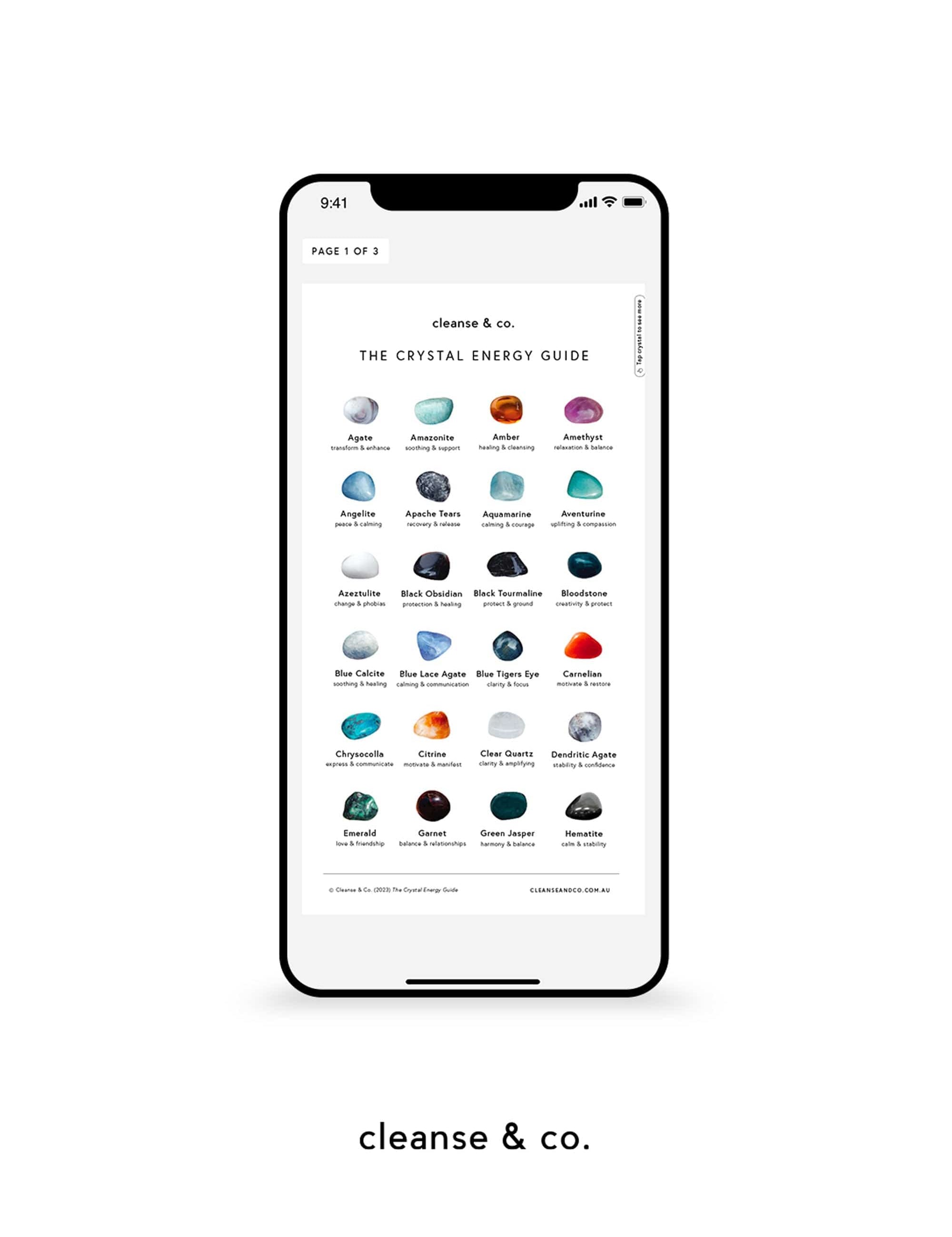 Crystal Energy Guide (A-Z) - Digital Download cleanse & co.