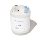 Full Moon Intention Crystal Candle candle cleanse and co.