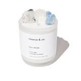 Full Moon Intention Crystal Candle candle cleanse and co.