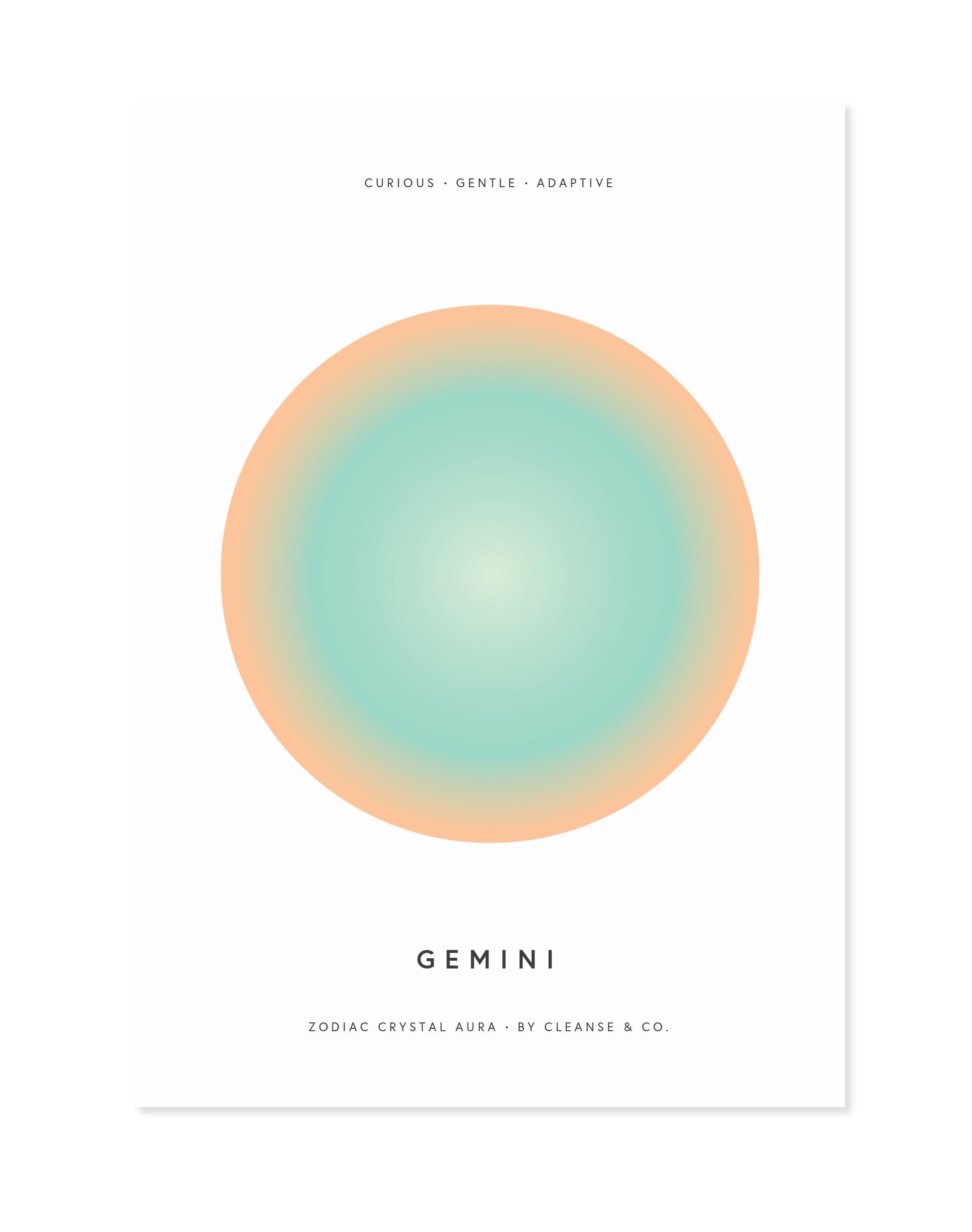 Gemini Aura - Zodiac Print print cleanse & co.