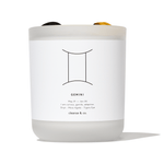 Gemini Zodiac Crystal Candle candle cleanse and co.