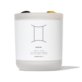 Gemini Zodiac Crystal Candle candle cleanse and co.