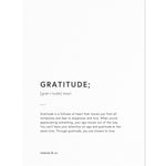 Gratitude print print A4 cleanse and co.