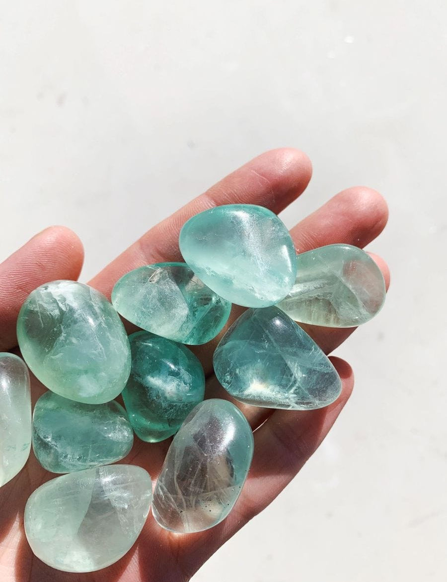 Green Fluorite Tumble - Learning/Growth tumbled cleanse & co.