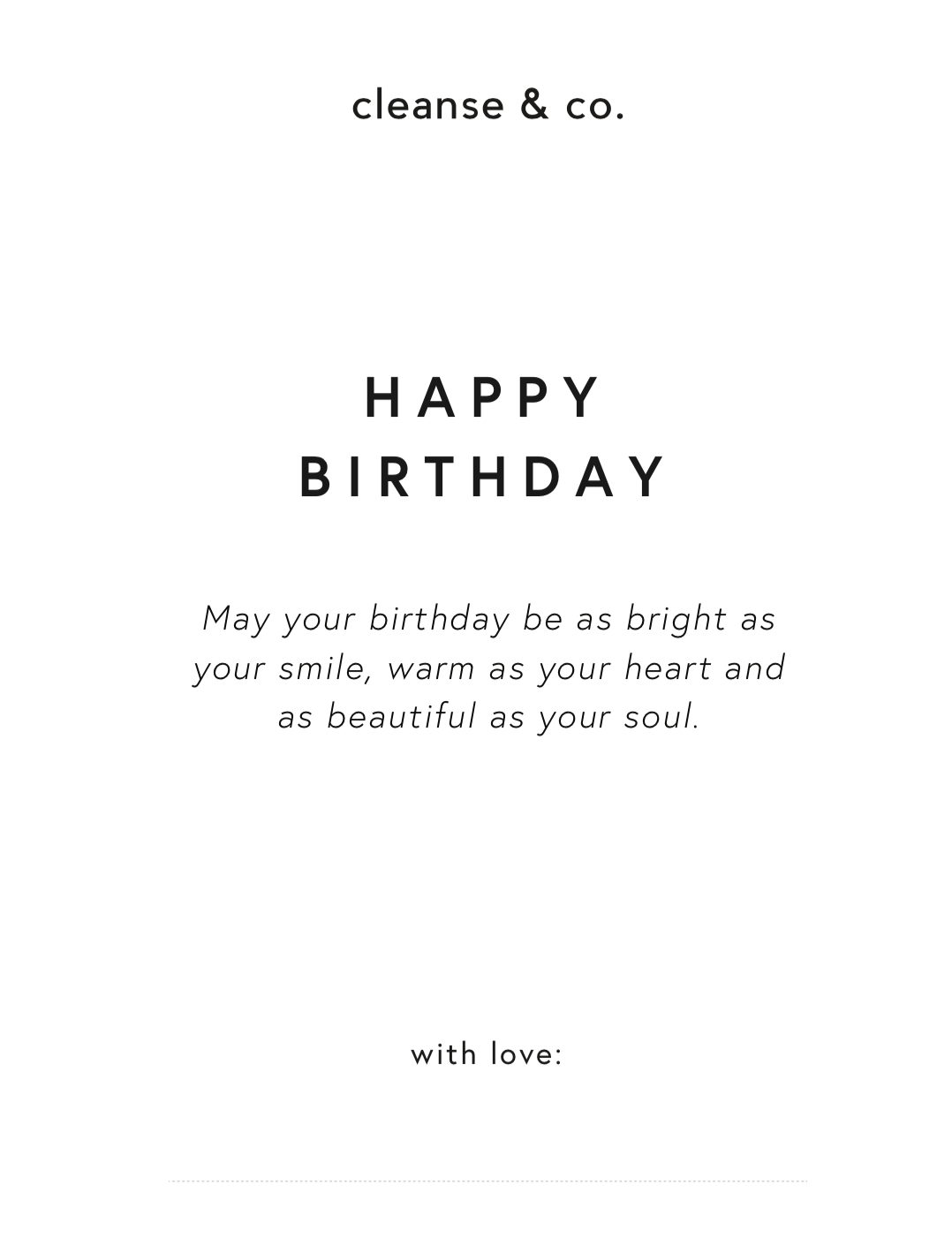 Happy Birthday Card gift_wrapping cleanse & co.