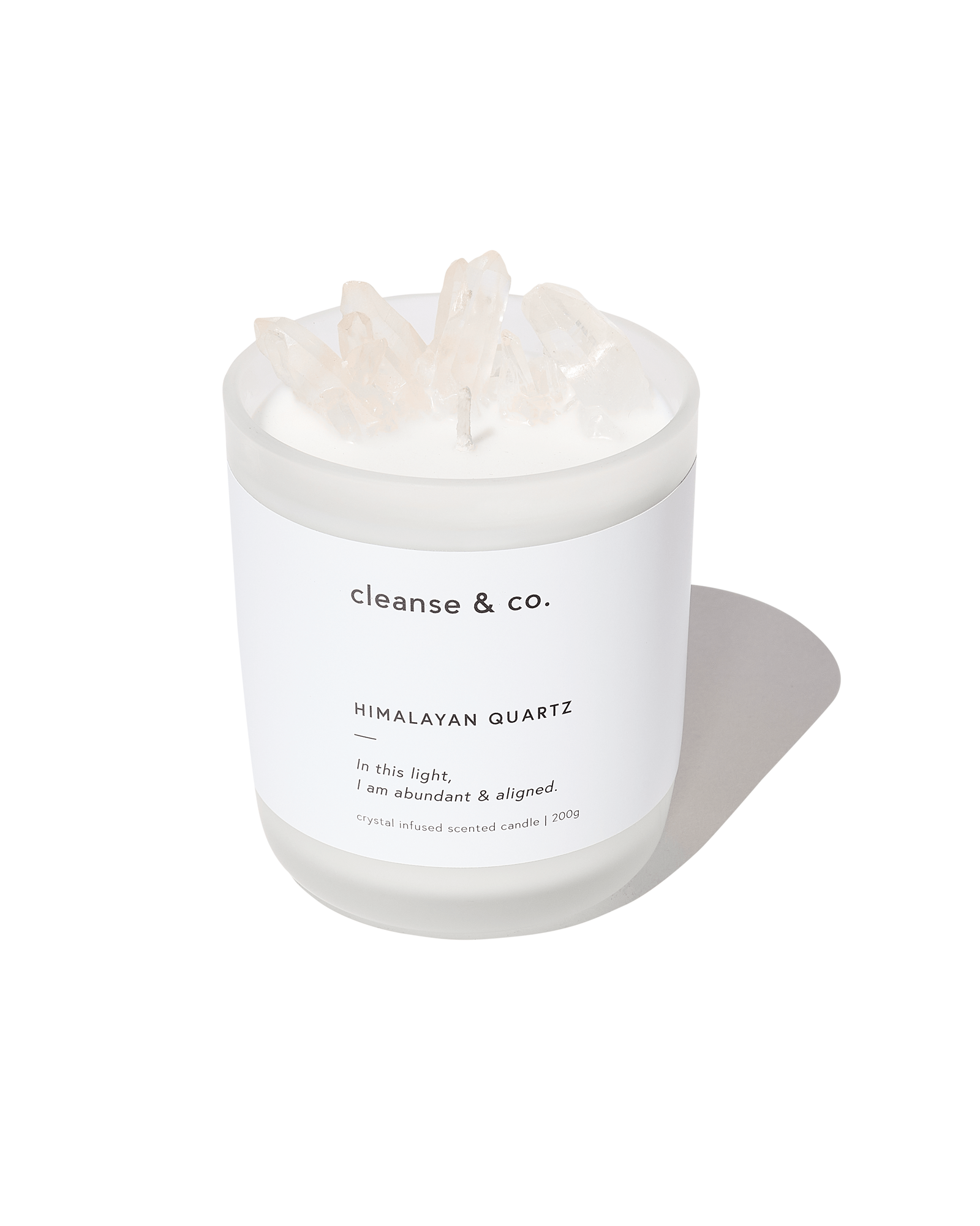 Himalayan Quartz Crystal Candle - abundant & aligned candle 200G / Baccarat Rouge Type cleanse and co.