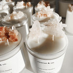 Himalayan Quartz Crystal Candle - abundant & aligned candle cleanse and co.