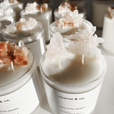Himalayan Quartz Crystal Candle - abundant & aligned candle cleanse and co.