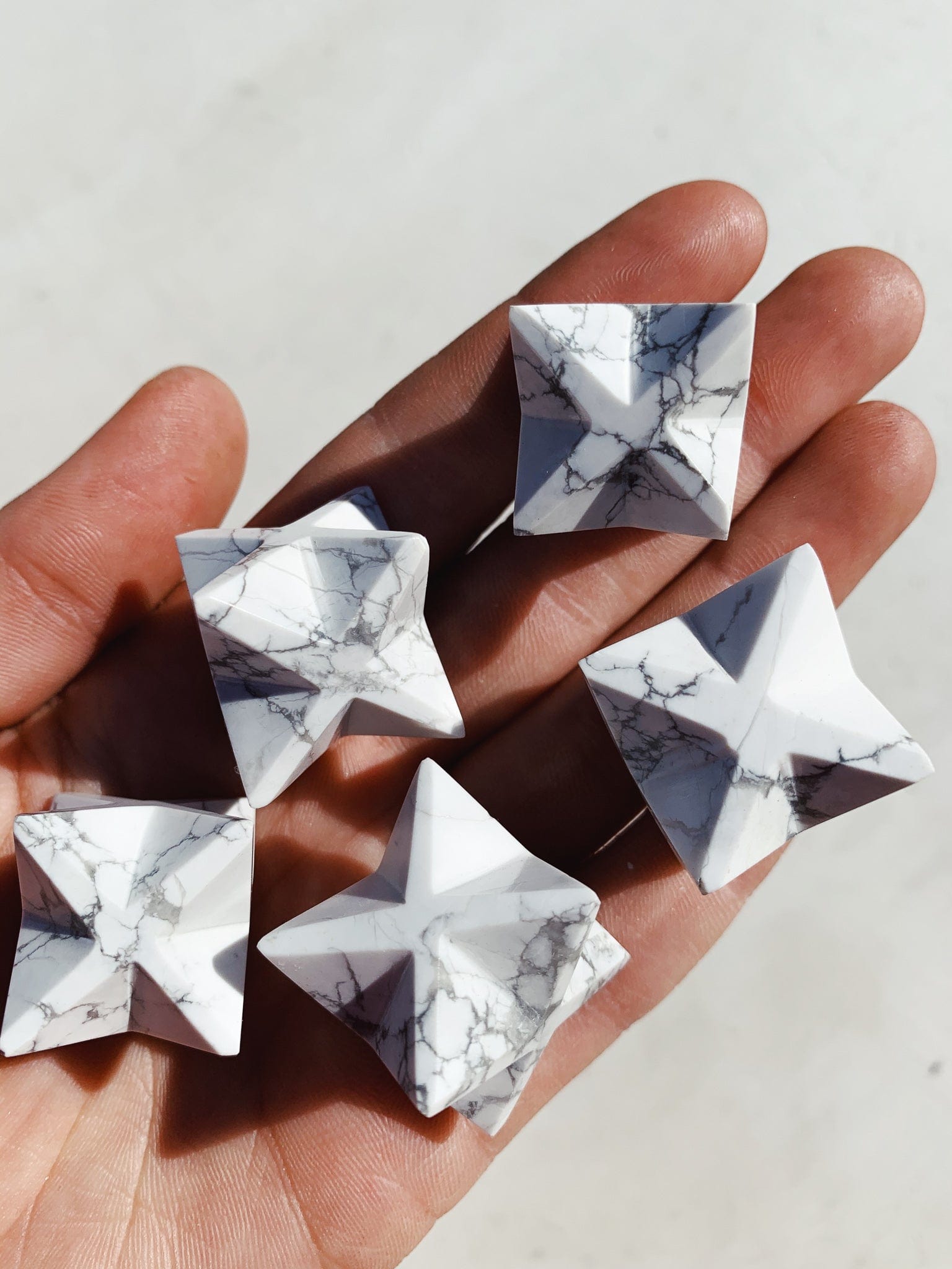 Howlite- Merkaba Star shape cleanse & co.
