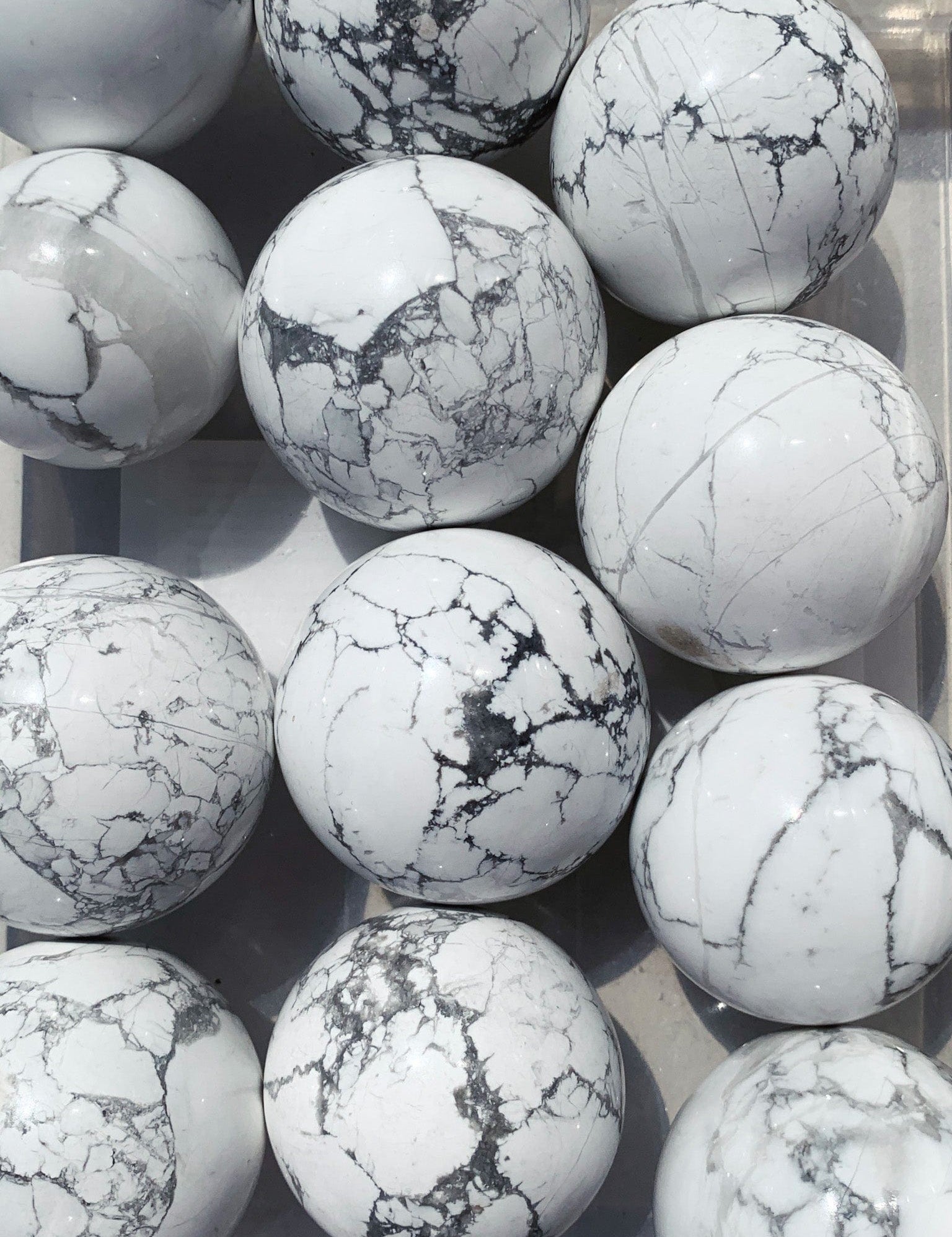 Howlite Sphere - Intuitively Chosen sphere cleanse & co.