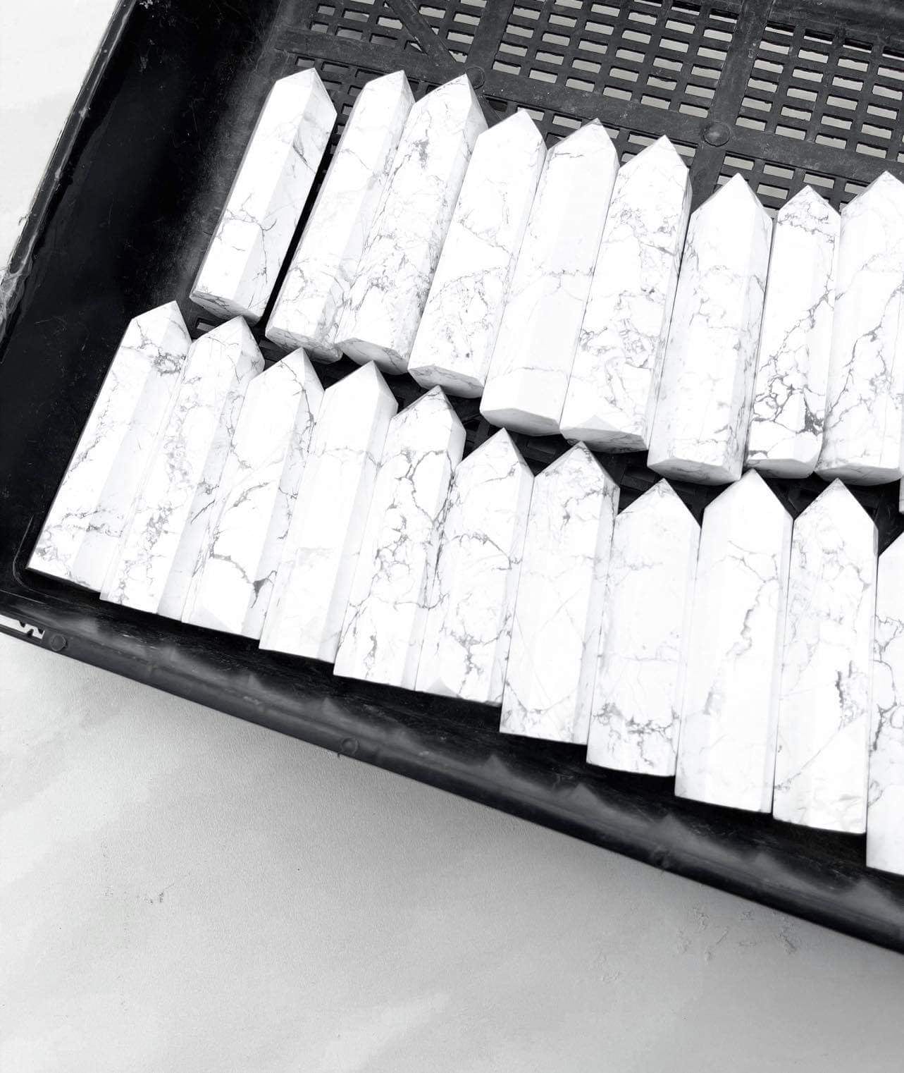 Howlite Tower - Intuitively Chosen tower cleanse & co.