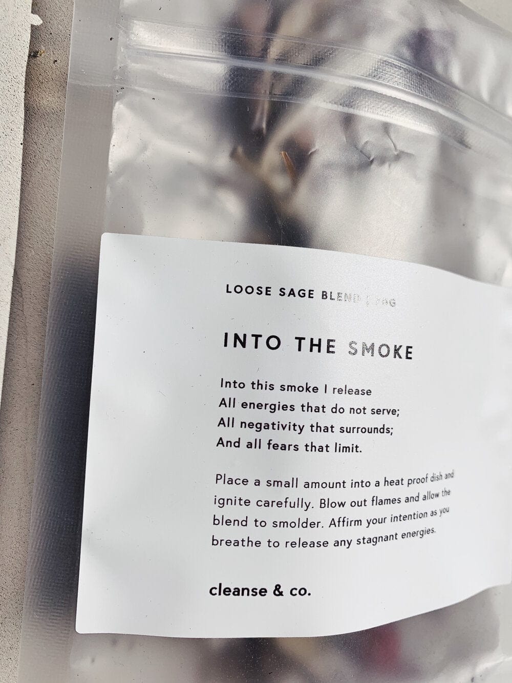 Into the smoke - Loose sage blend cleansing, Self & Home cleanse and co.