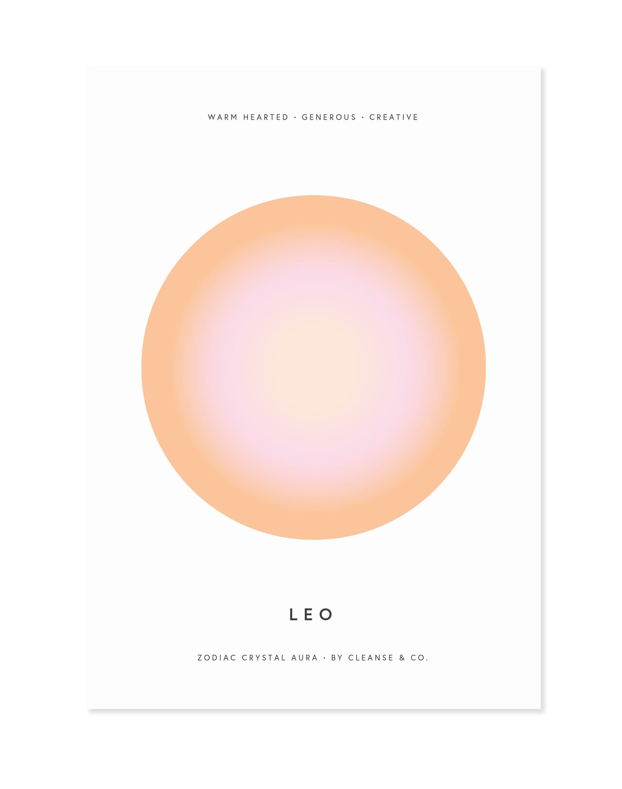 Leo Aura - Zodiac Print print cleanse & co.
