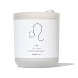 Leo Zodiac Crystal Candle candle cleanse and co.