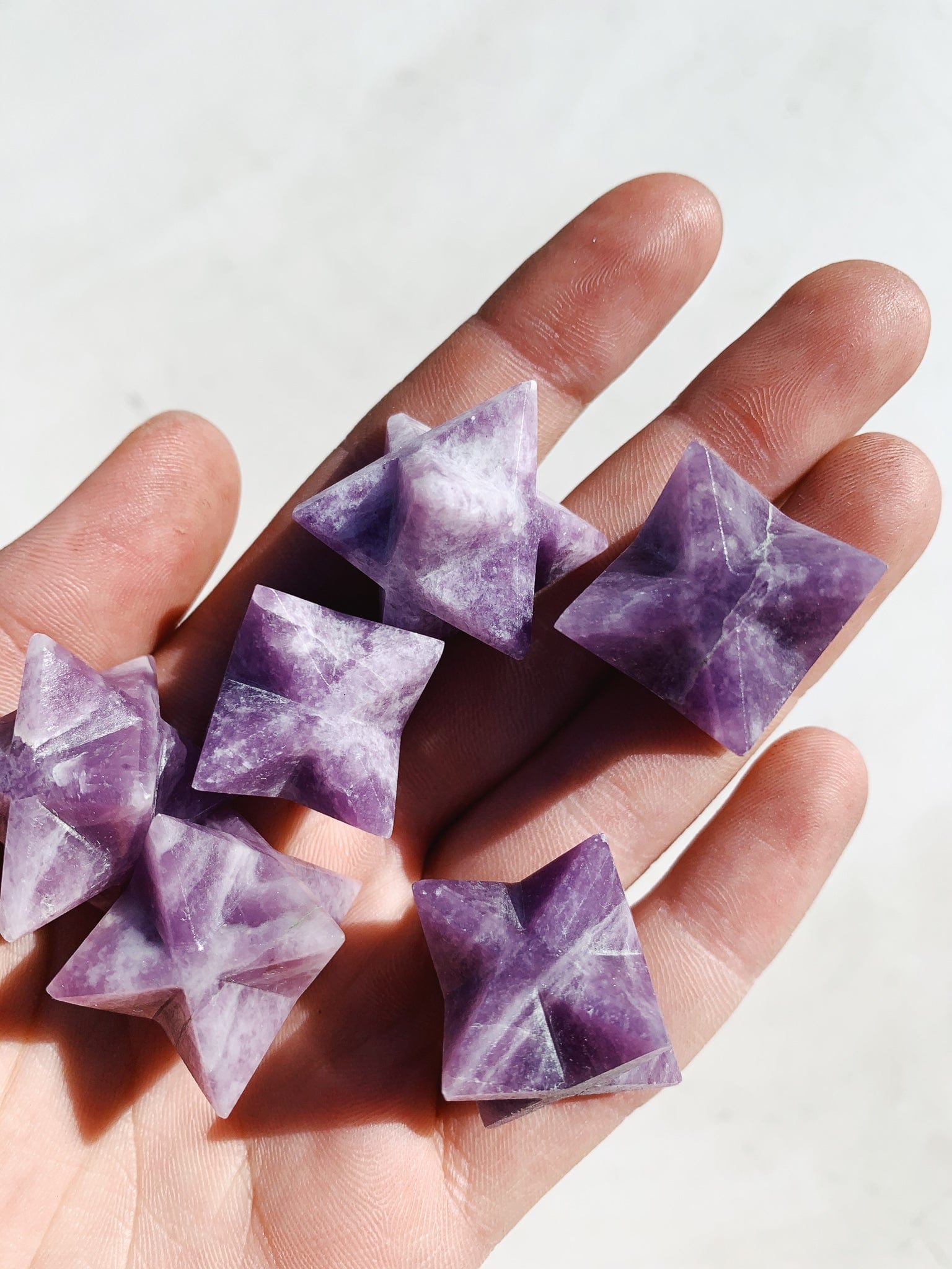 Lepidolite - Merkaba Star shape cleanse & co.