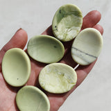 Light Serpentine Worry Stone cleanse & co.