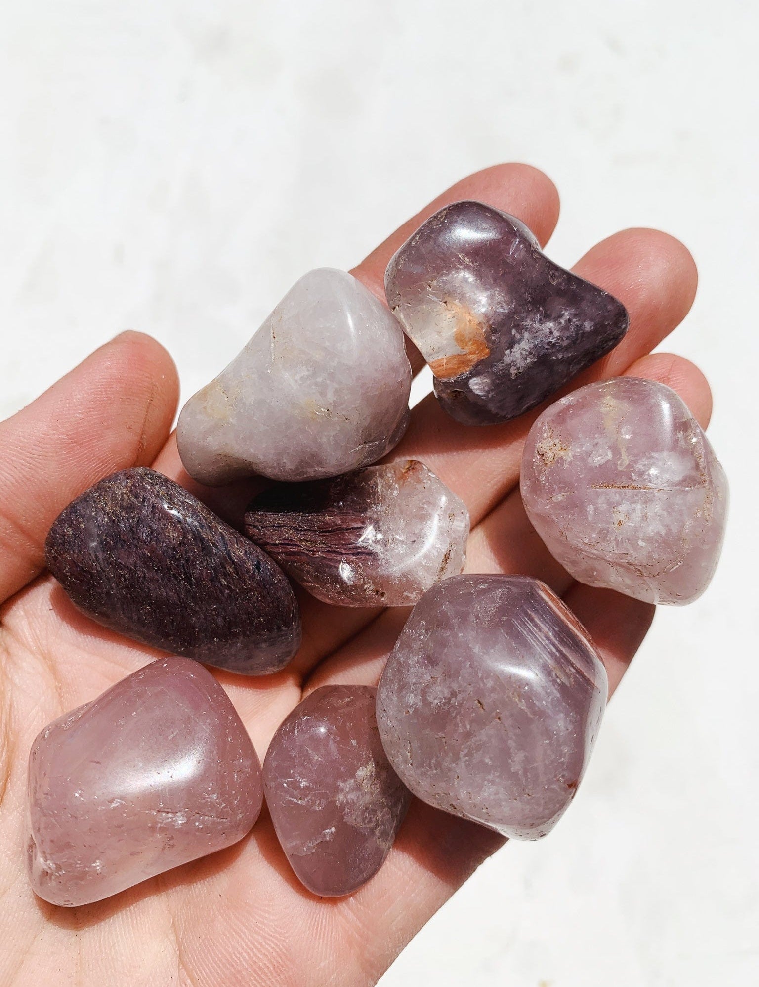 Lithium Quartz Tumble - Grounding/Protection tumbled cleanse & co.