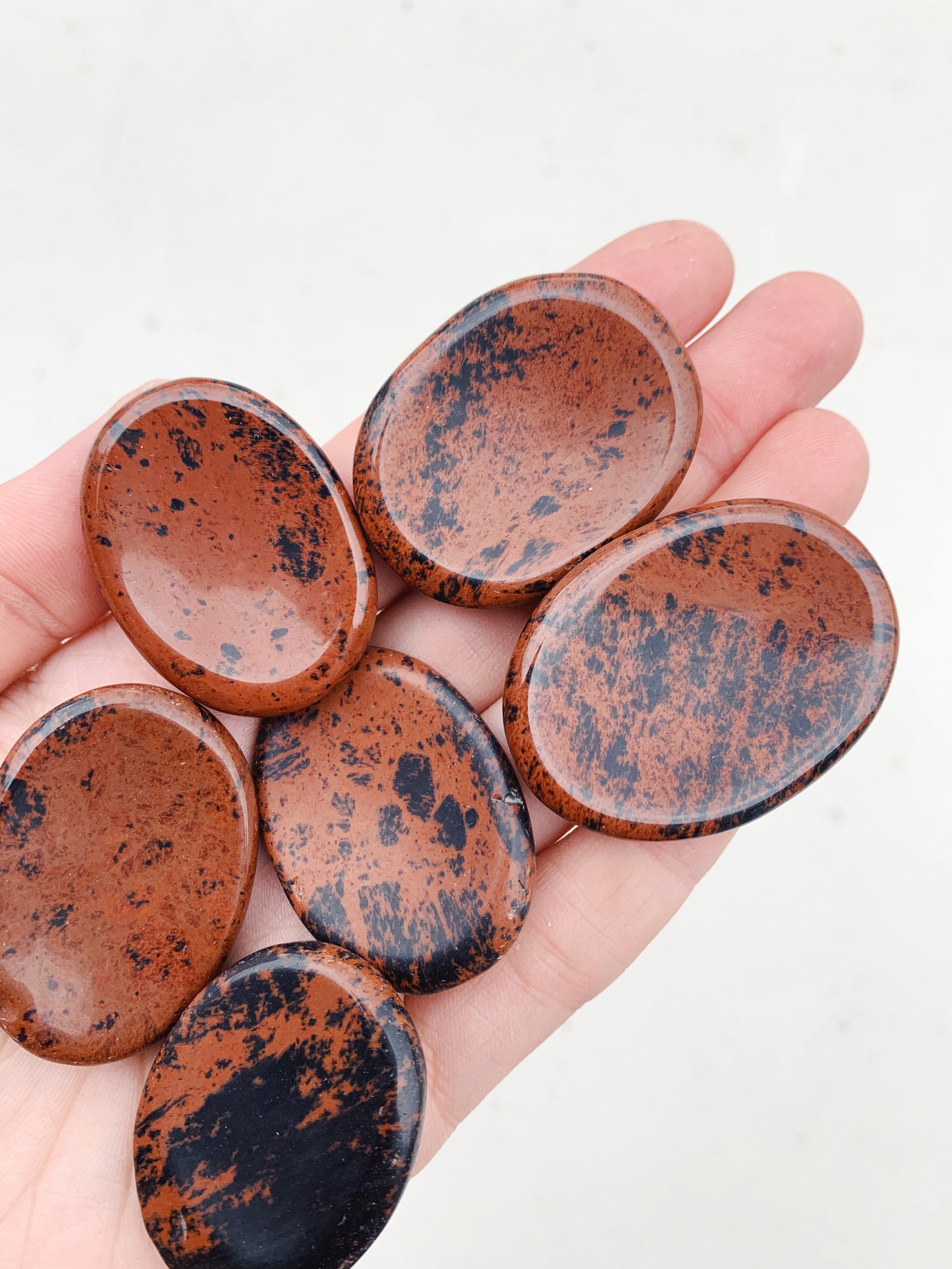 Mahogany Obsidian Worry Stone worry stone cleanse & co.