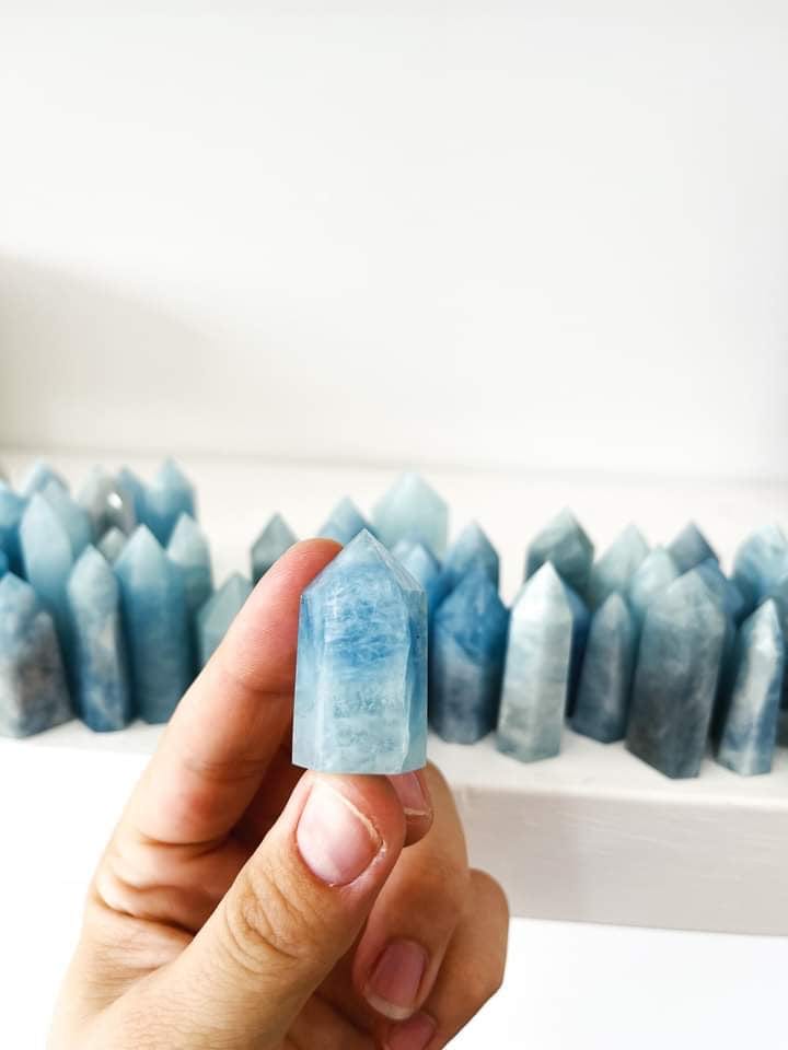 Mini Aquamarine Tower - Intuitively Chosen tower cleanse & co.