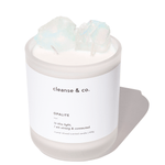 Opalite Intention Crystal Candle - strong & connected candle cleanse and co.
