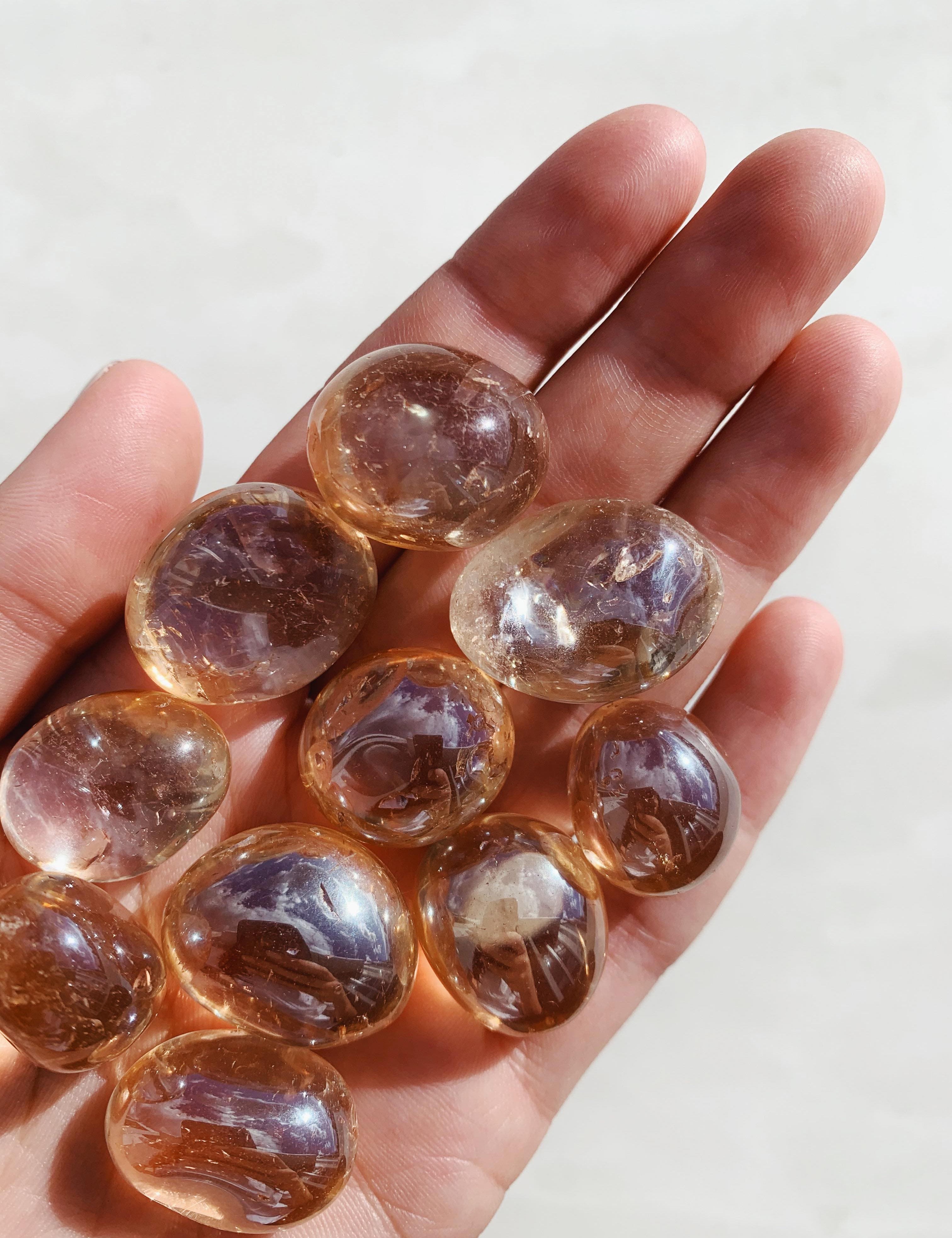 Peach Aura Quartz Tumble - Love/Support tumbled cleanse & co.