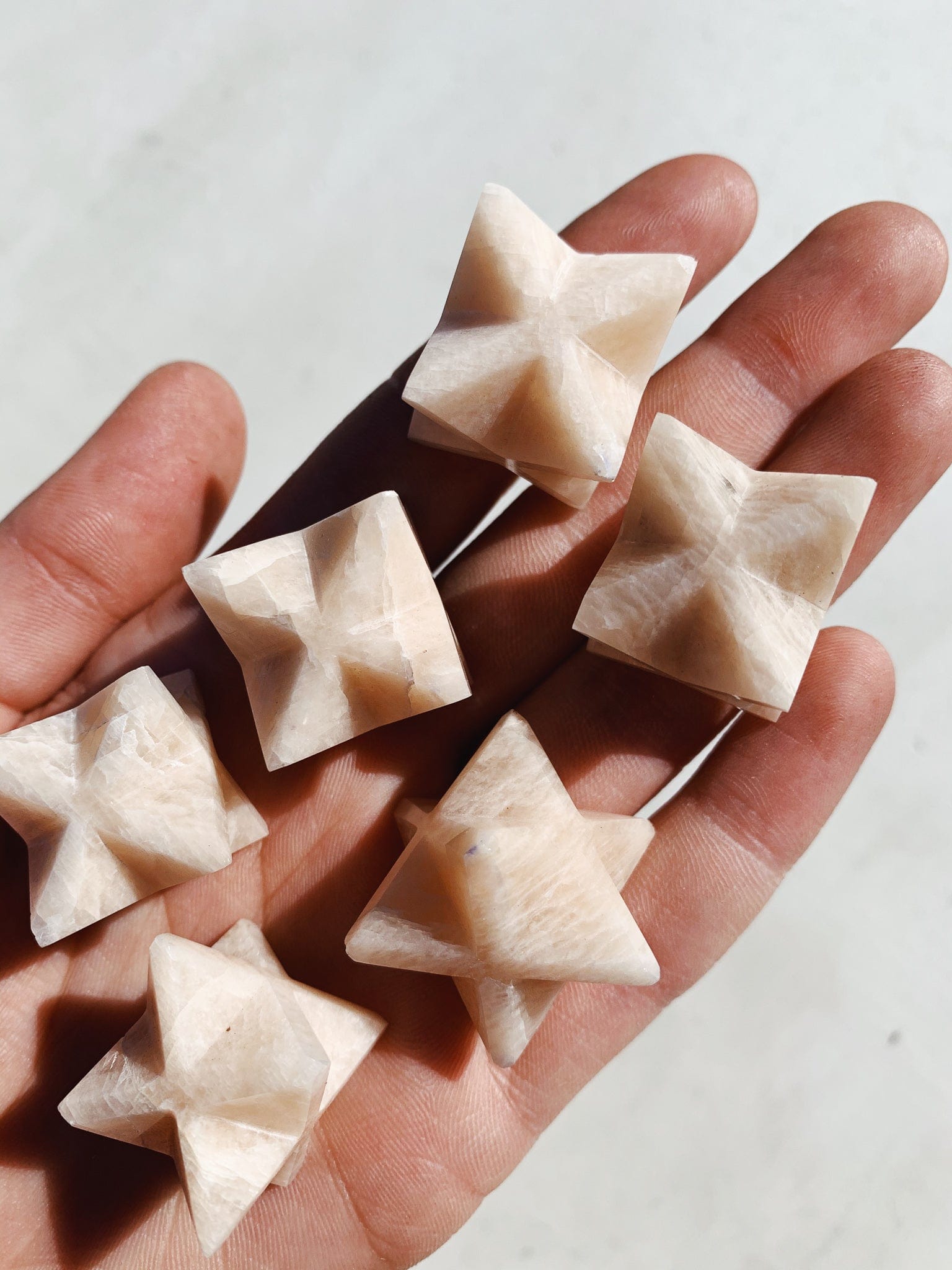 Peach Moonstone - Merkaba Star shape cleanse & co.