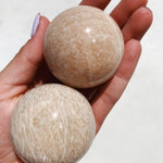 Peach Moonstone Sphere - Intuitively Chosen sphere cleanse & co.