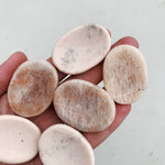 Peach Moonstone Worry Stone worry stone cleanse & co.