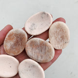 Peach Moonstone Worry Stone worry stone cleanse & co.