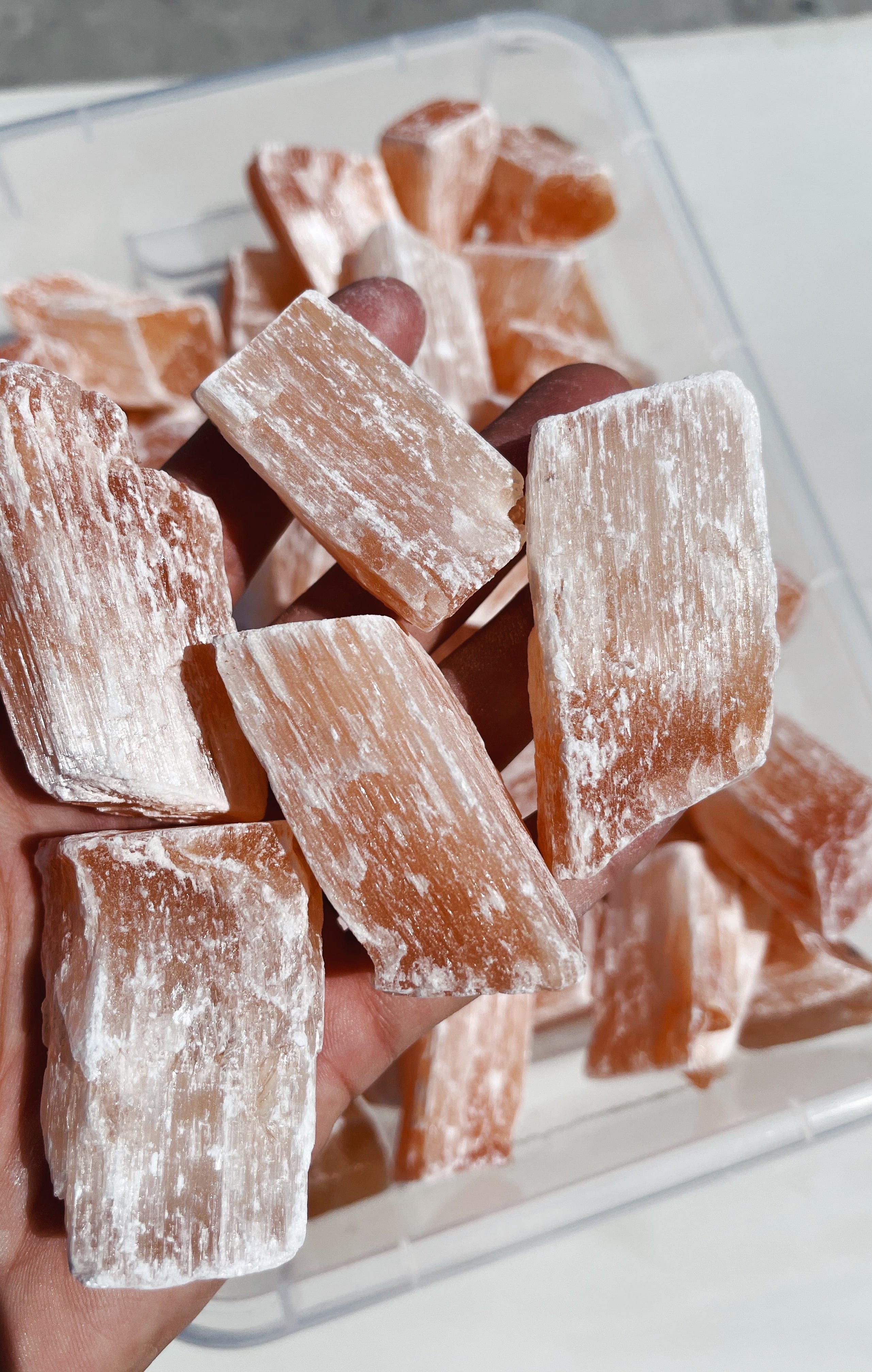 Peach Selenite Raw - Intuitively Chosen raw cleanse and co.
