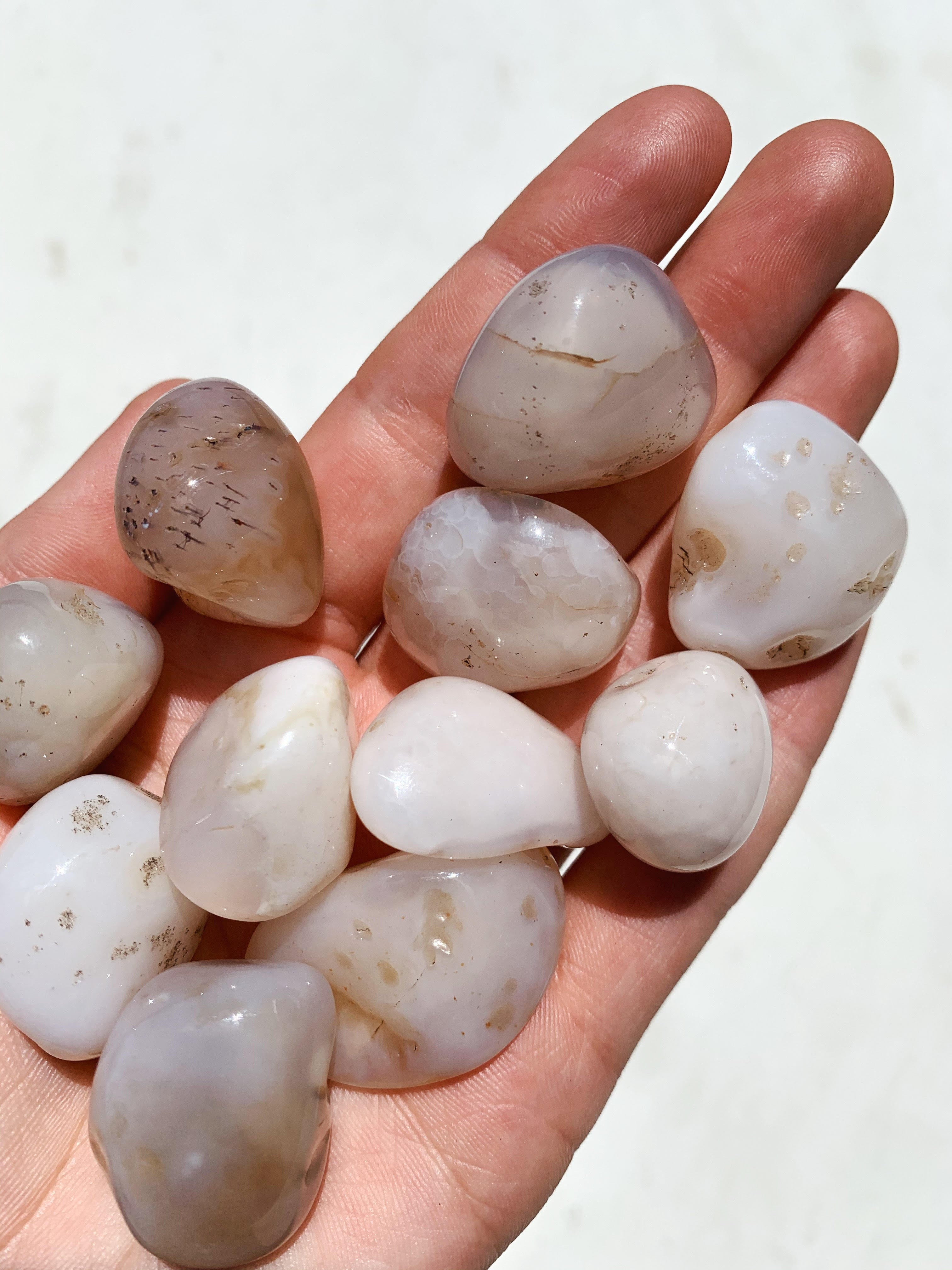 Pink Agate Tumble - Calming/Courage tumbled cleanse & co.