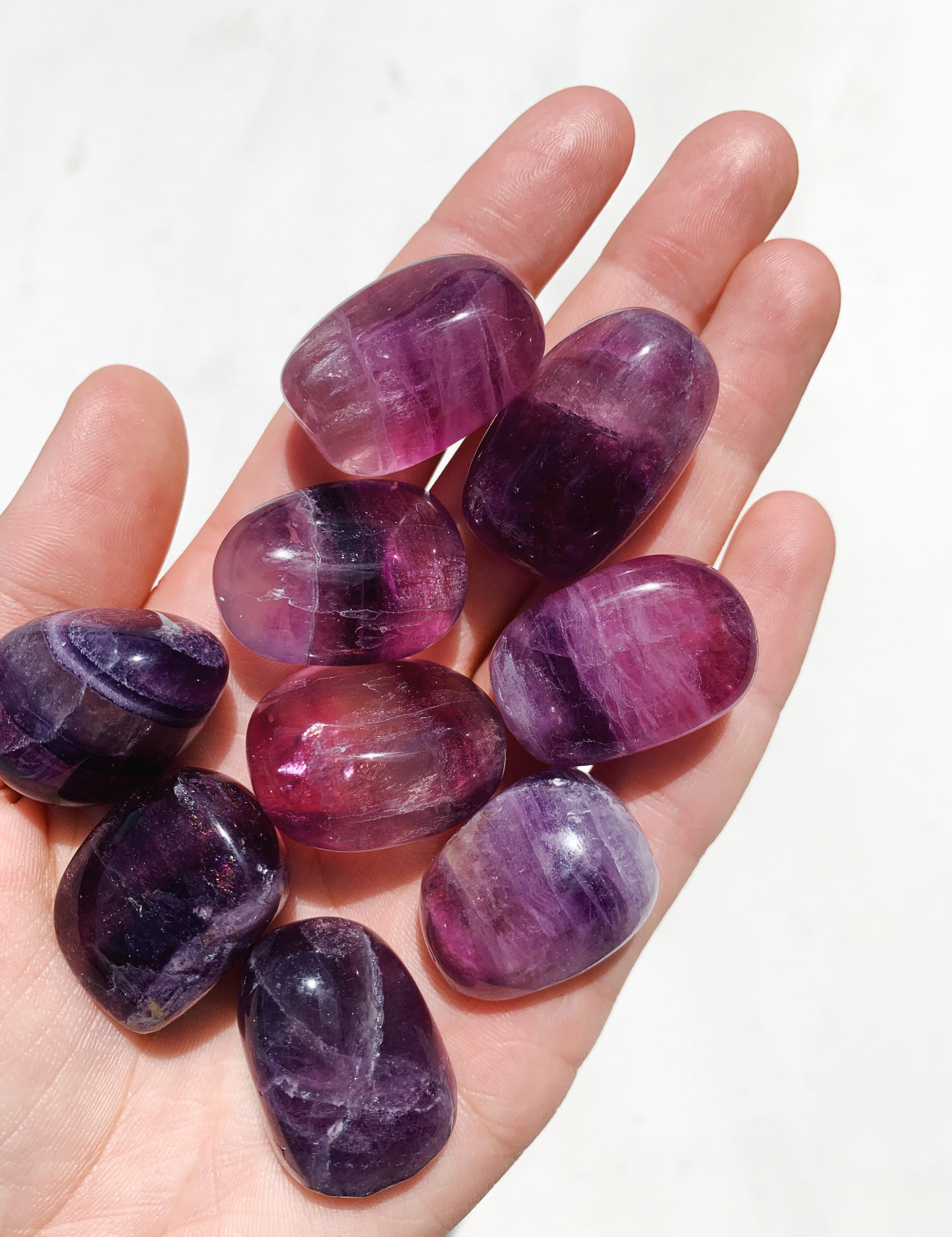 Pink Fluorite Tumble - Forgive/Heal tumbled cleanse & co.