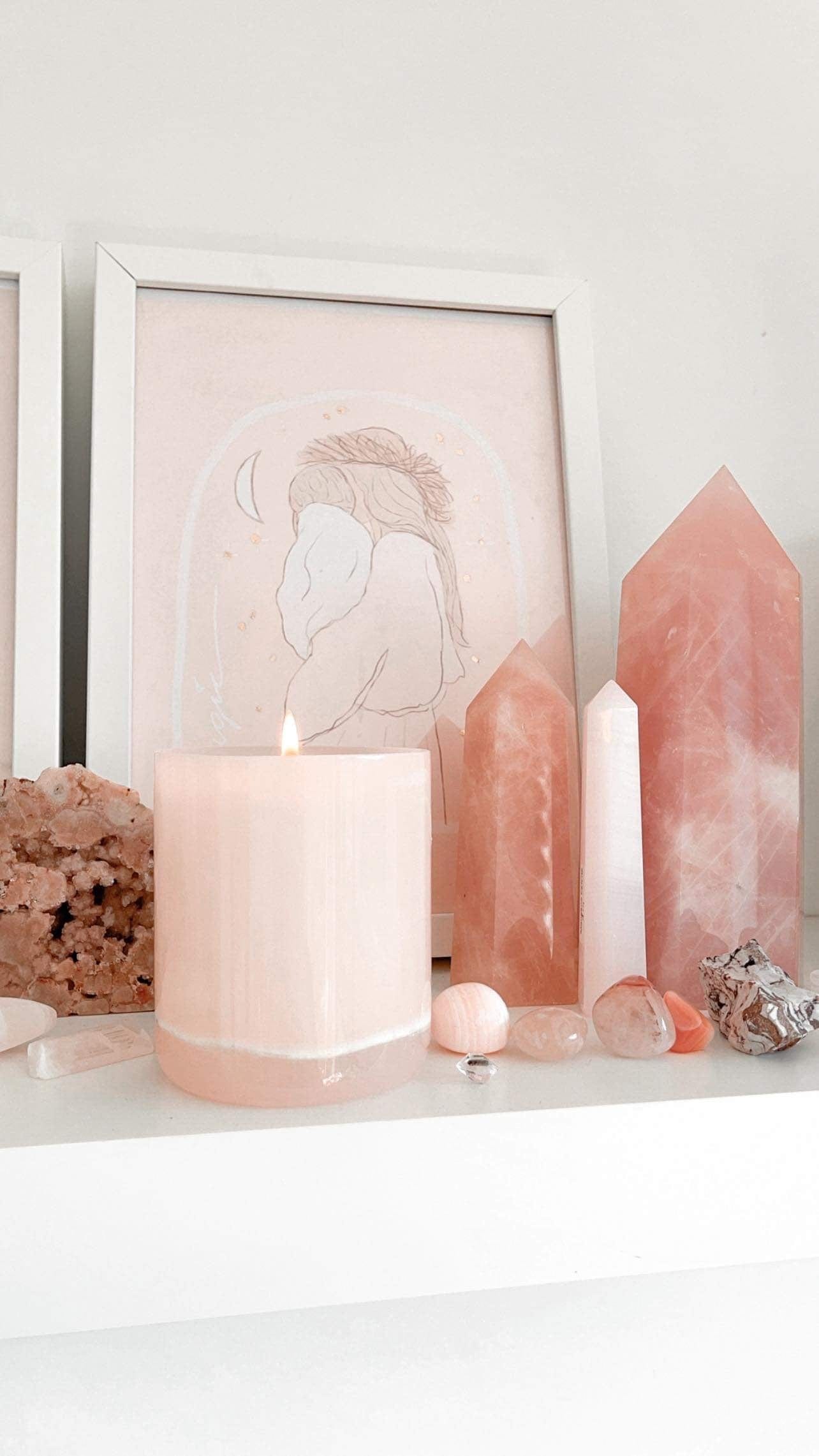 Pink Onyx Candle candle Coconut Lime & Elderflower cleanse & co.