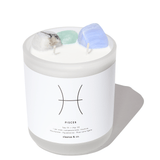 Pisces Zodiac Crystal Candle candle cleanse and co.