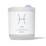 Pisces Zodiac Crystal Candle candle cleanse and co.