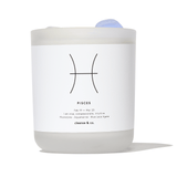 Pisces Zodiac Crystal Candle candle cleanse and co.